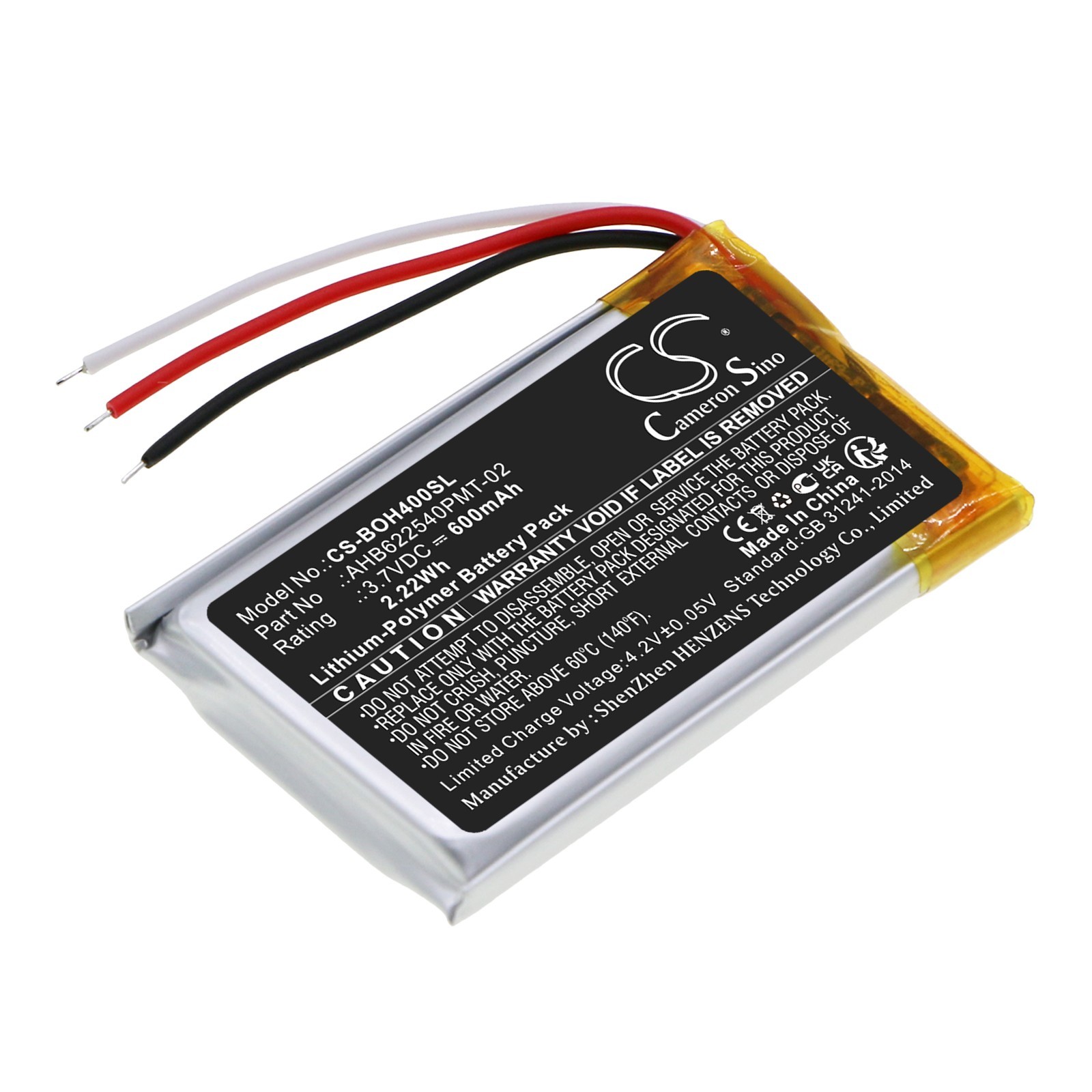 BATTERIE 3.7V Li-Pol 600mAh Type AHB622540PMT-02 For Bang & Olufsen BeoPlay H4