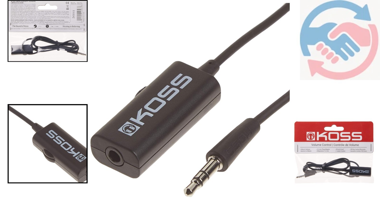 Versatile Black 39-Inch Volume Control Cord – Perfect for Phones and Headphones