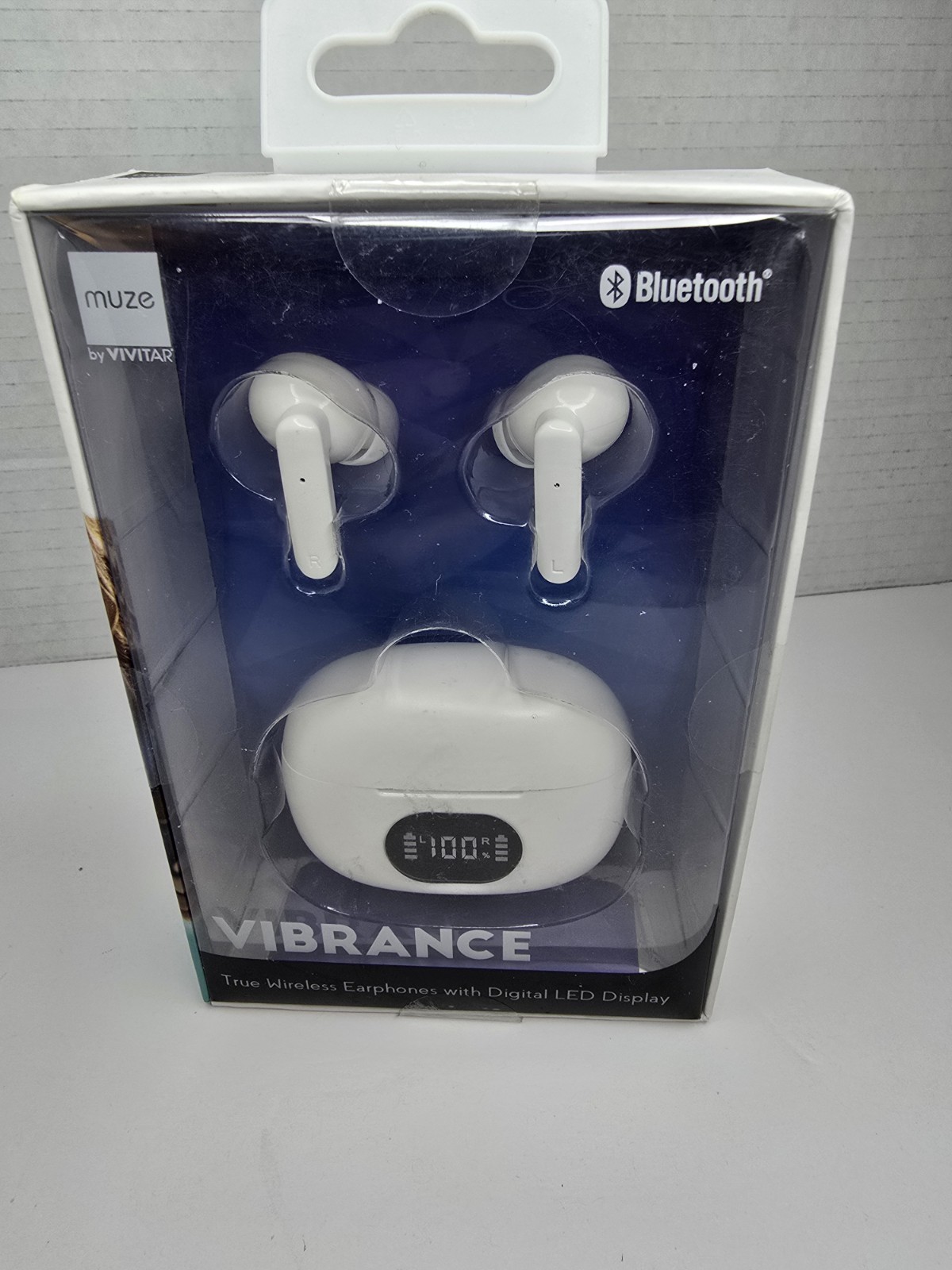 Muze By Vivitar Bluetooth VIBRANCE True Wireless Earphones w/Digital LED Display