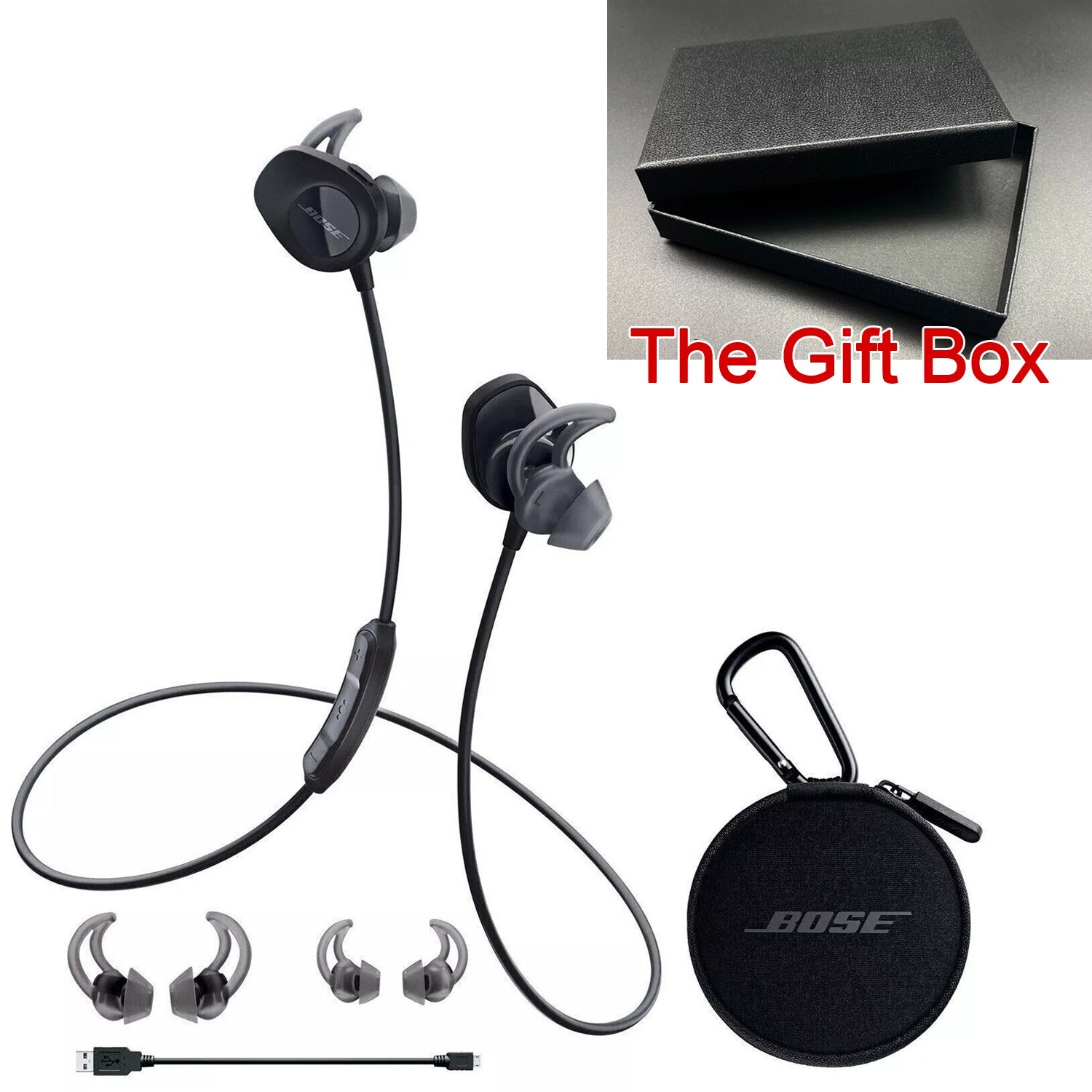 Bose SoundSport Wireless In Ear Bluetooth Sweat-Resistant Headphones-Black #4