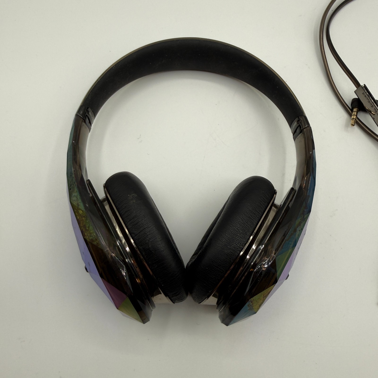 Monster Diamond Tears Edge On-Ear Headphones Purple Blue NOT TESTED