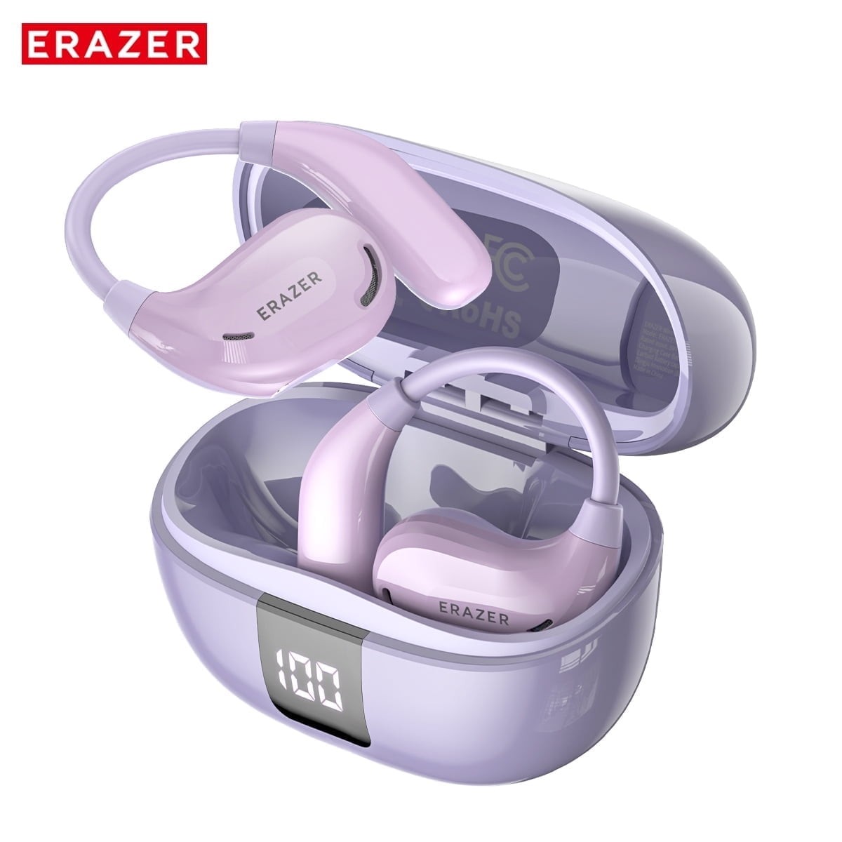 ERAZER XT66PRO Wireless Earbuds Bluetooth Headset AI Translator Purple