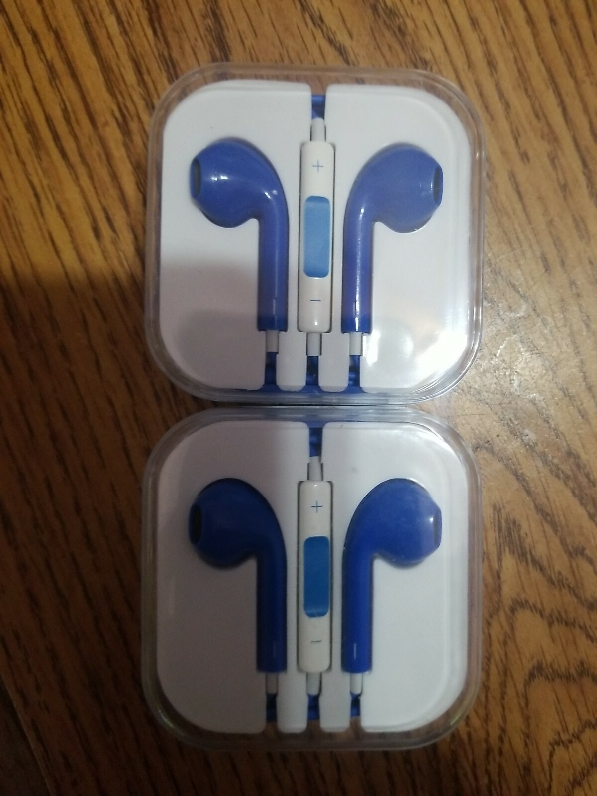 2 New Blue Headset wired Earbuds with Mic Stereo Earphone Headphones 3.5mm Jack