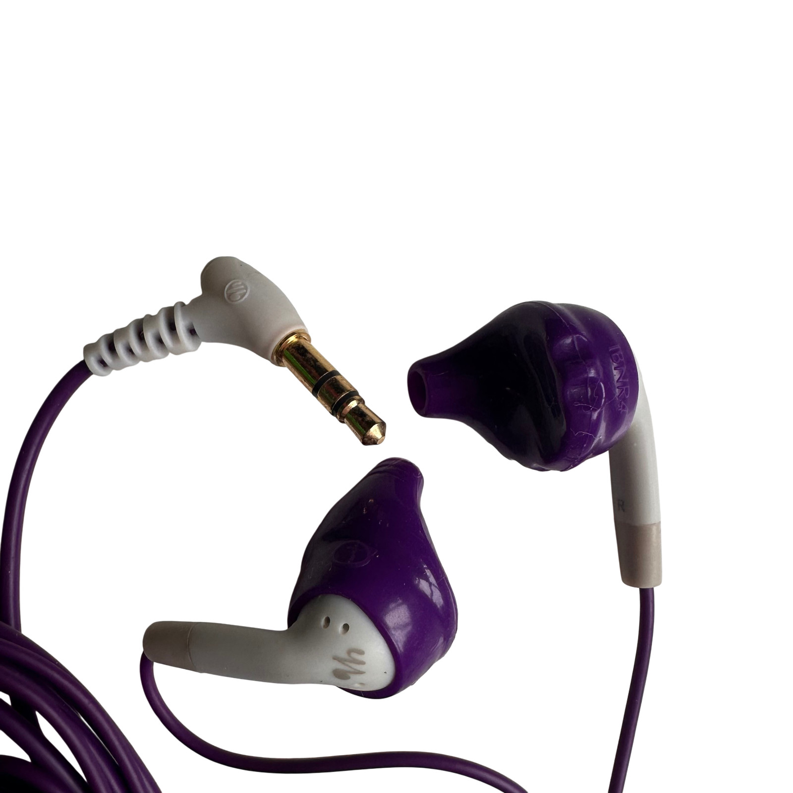Yurbuds Inspire Sports Earphones Purple/White 3.5mm Wired Earbuds