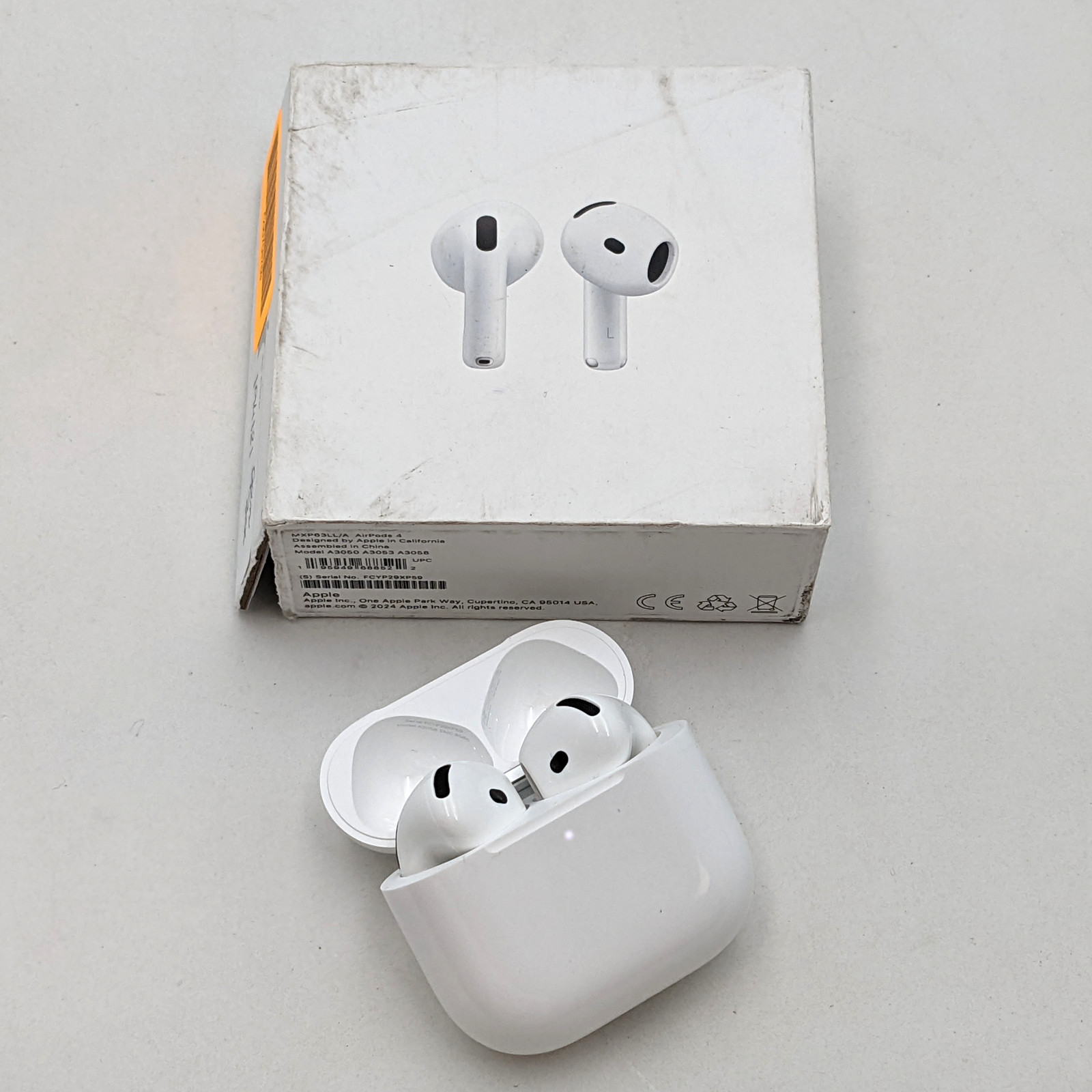 Apple AirPods 4th Gen Earbuds & Case – (A3050 A3053 A3058) – MXP63LL/A