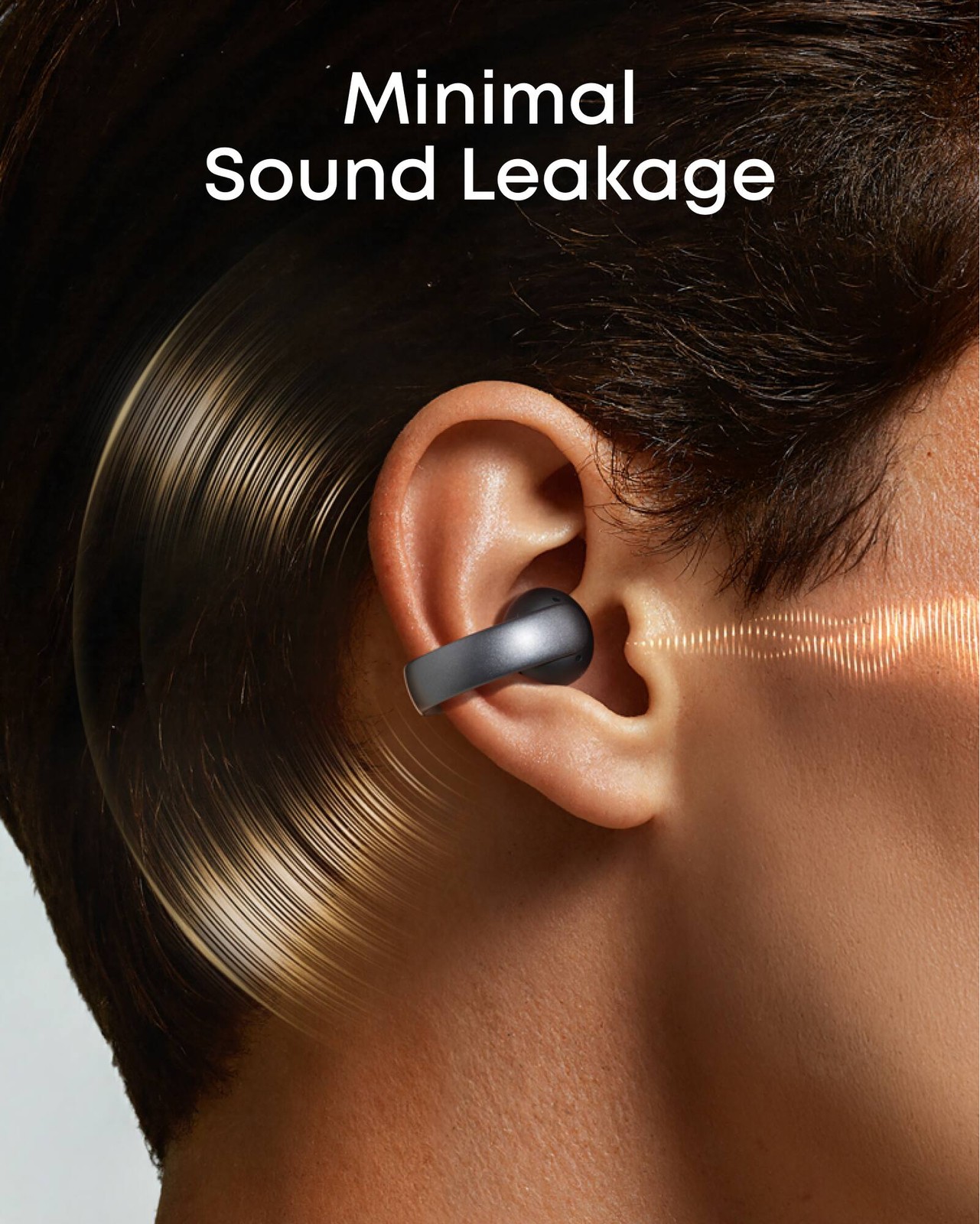 Soundcore – by Anker AeroClip Open-Ear Cip-On Earbud Headphones – Black