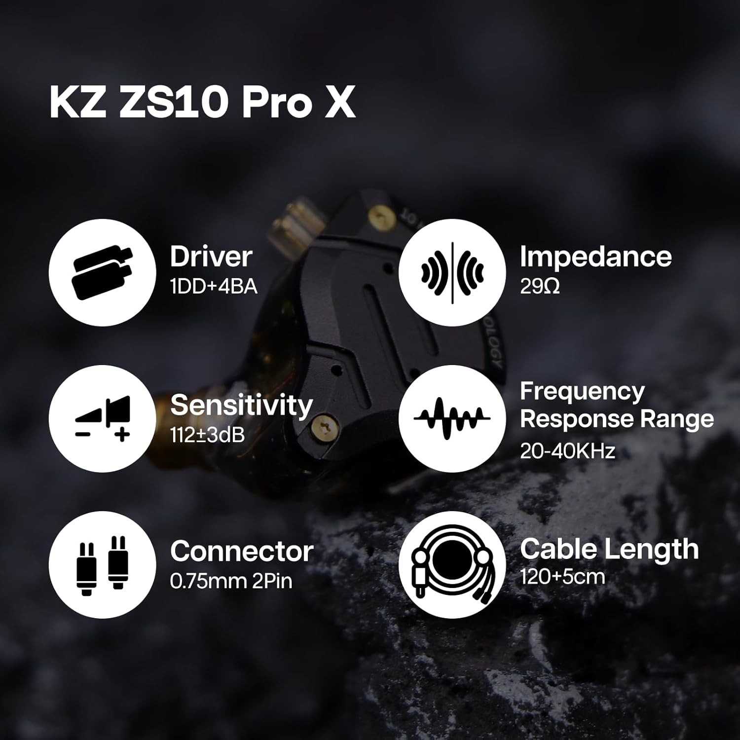 Upgraded KZ ZS10 PRO X HiFi Earphones: Alloy Faceplate, Superior Sound Quality