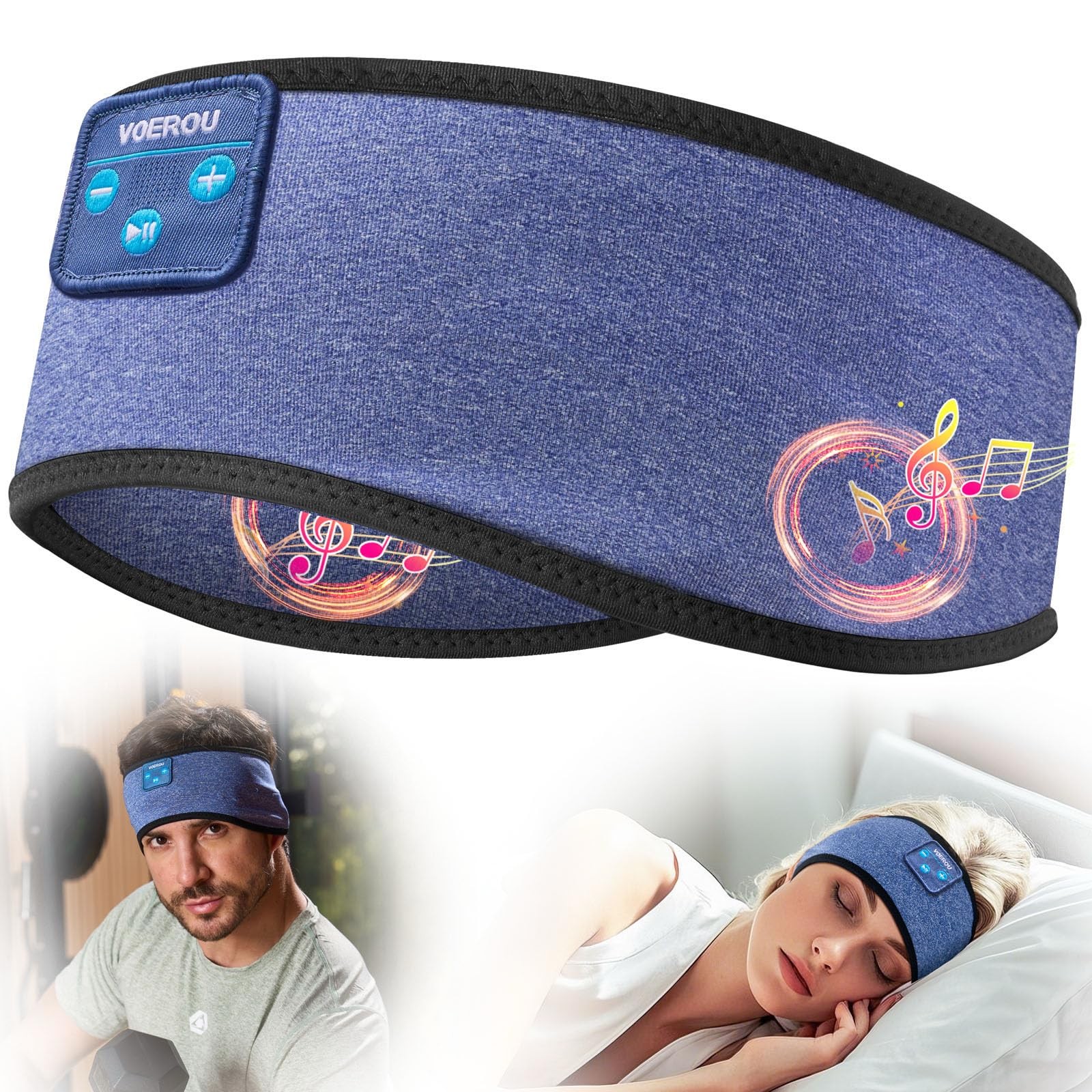 Sleep Headphones, Bluetooth 5.4 Headband for Men Women, Ultra Soft Sleeping H…