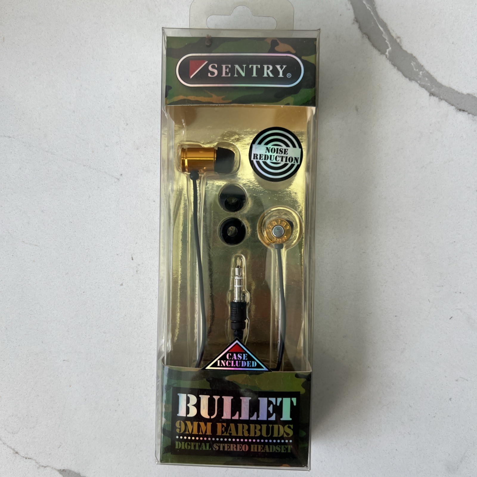 Sentry Bullets 9mm Earbuds in Gold Sentry HG9MM Noise Reduction