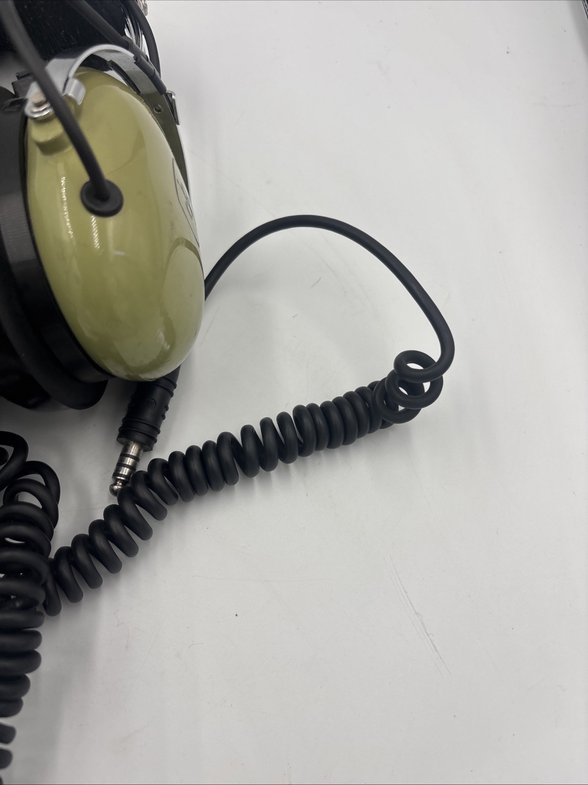 Military David Clark H10-76 Aviation Headset Noise Canceling Mic Coiled Cord