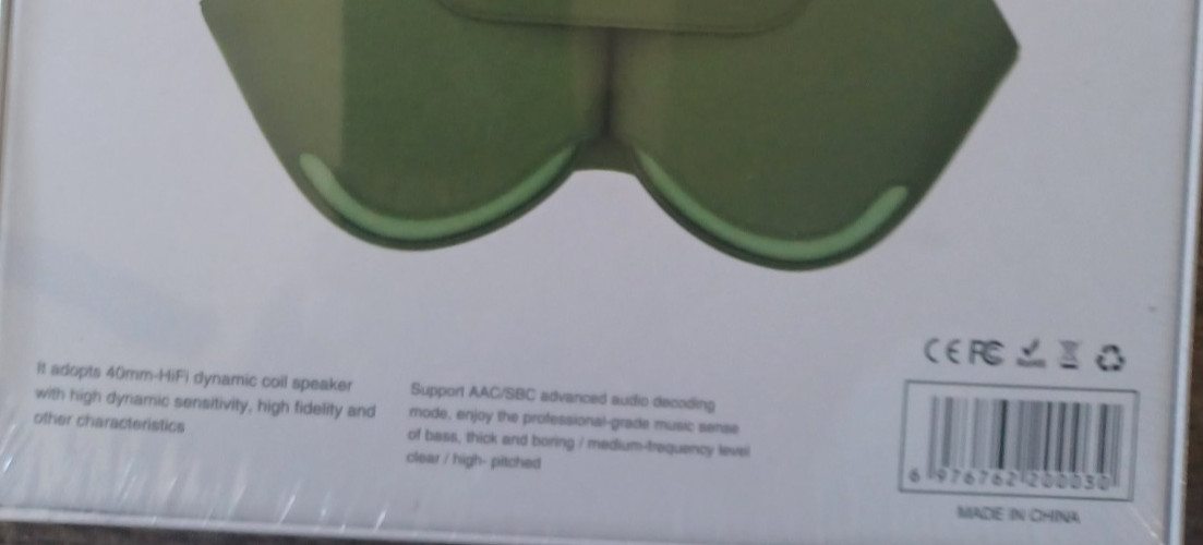 Over the Ear Max Style USB-C Bluetooth Unbranded ROHS Headphones Mint Green NIB