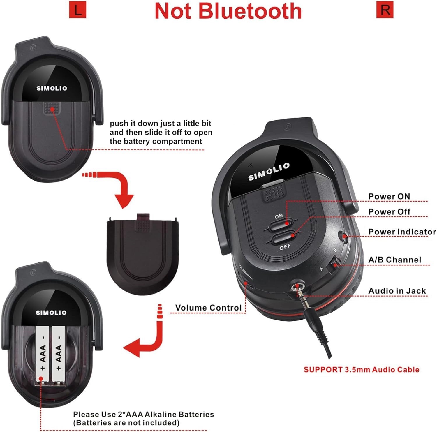 2Pack IR Wireless Headphones For In Car TV Video Audio Listening 2 Channel New