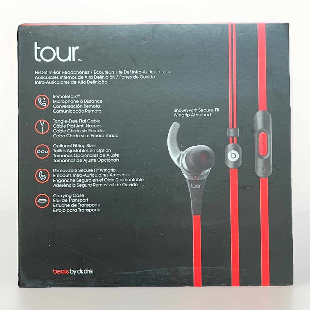 Beats by Dr. Dre Tour2 In-Ear (Box & Accessories Only) Model No. 810–00009