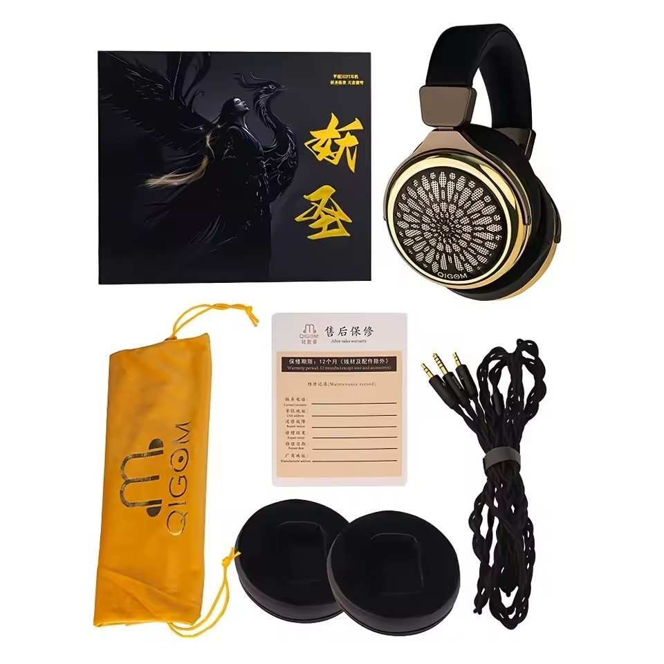 QIGOM HIFI Headphone Demon Saint 30Ω 110MM Orthodynamic, Wired HIFI Headphone