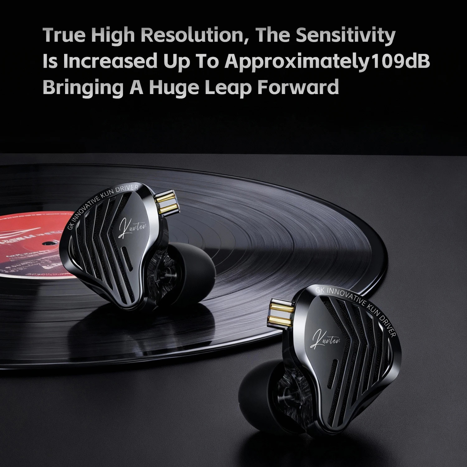 GK KUNTEN Dynamic HiFi In-Ear Headphones Detachable 2PIN Metal Earbuds