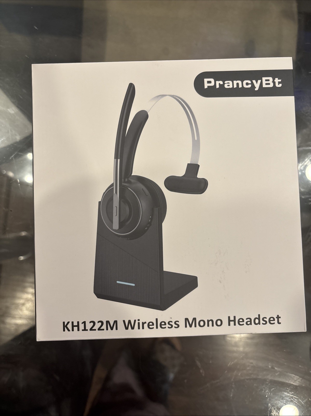 PrancyBt KH122M Wireless Mono Headset con Micrófono y Base – Nuevo Sellado