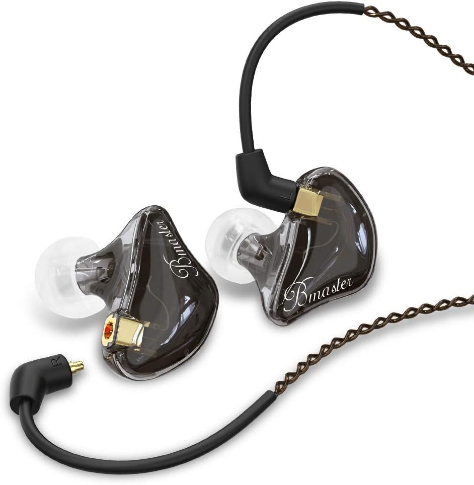 Triple Driver in Ear Monitors Bmaster In-Ear Headphones with Silver-Plated MMCX