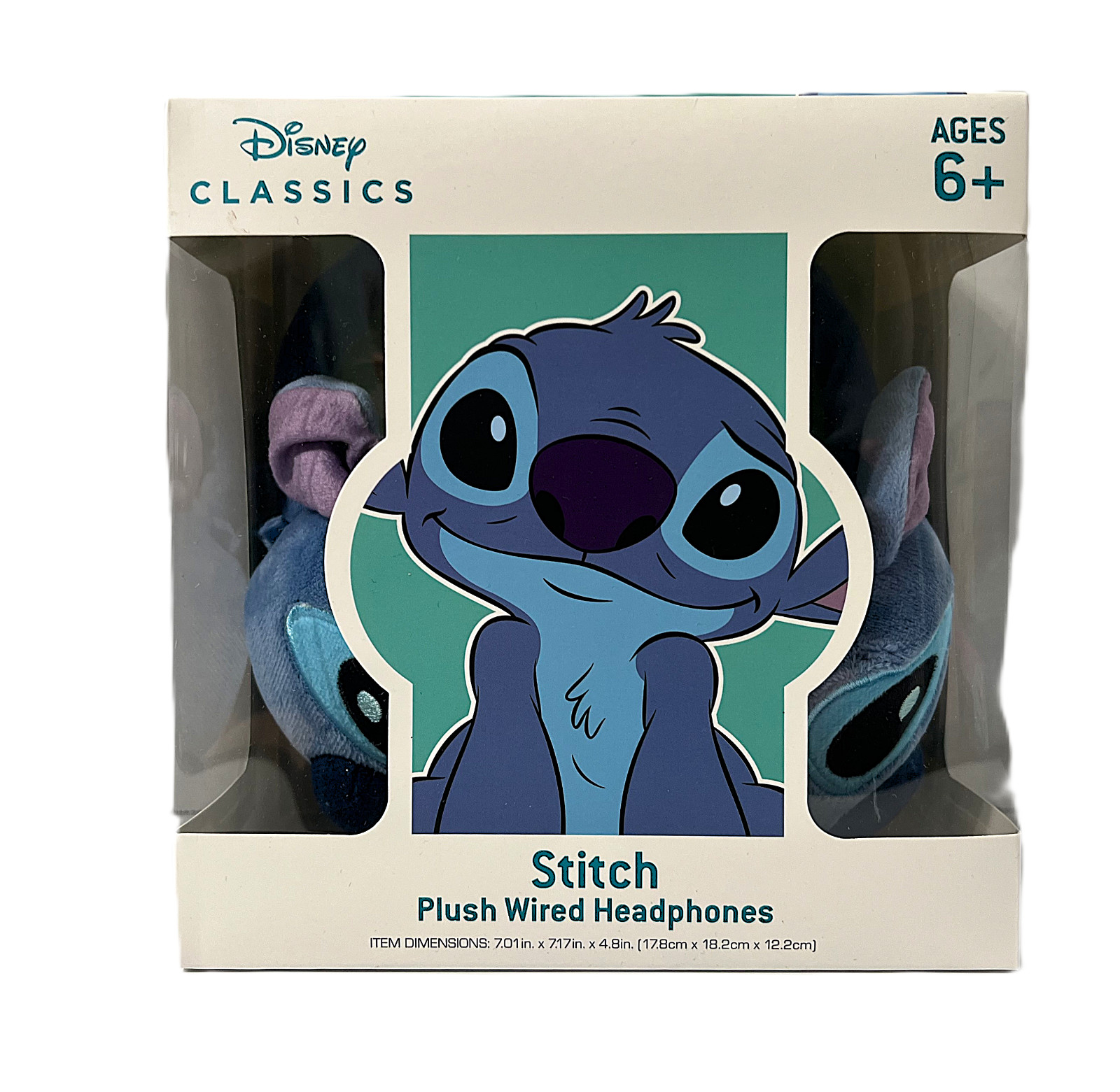 Disney Classics Stitch Plush Wired Headphones for Kids & Adults, 3.5mm Jack 6+