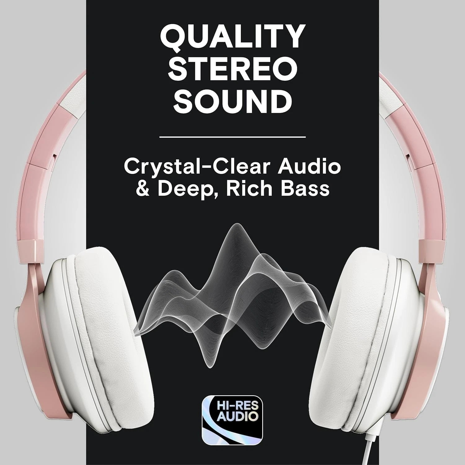CL750 On-Ear Headphones with Mic & Volume Control for Gaming and Calls