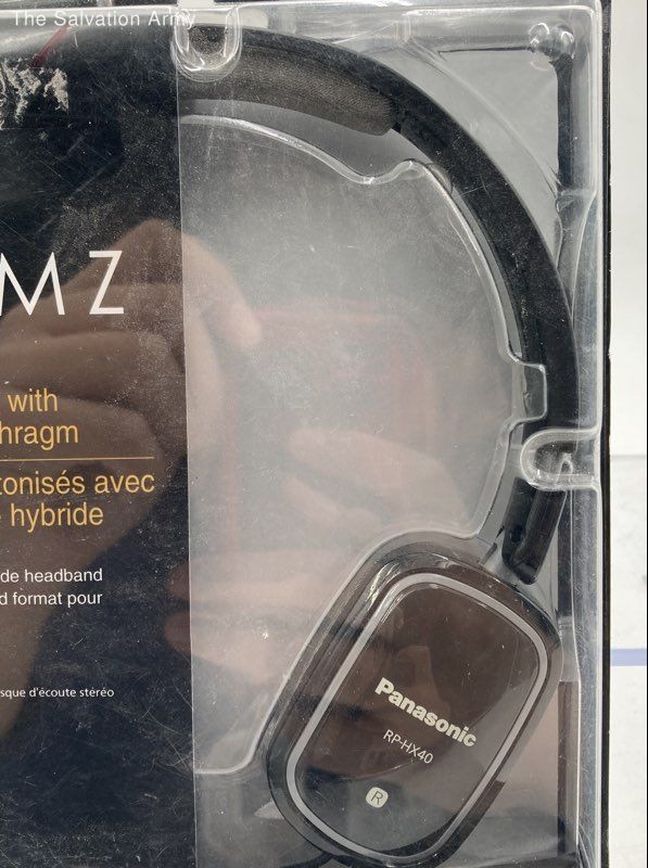 Panasonic RP-HX40 Black Slimz Stereo Hybrid Diaphragm 3.5mm Over Ear Headphones