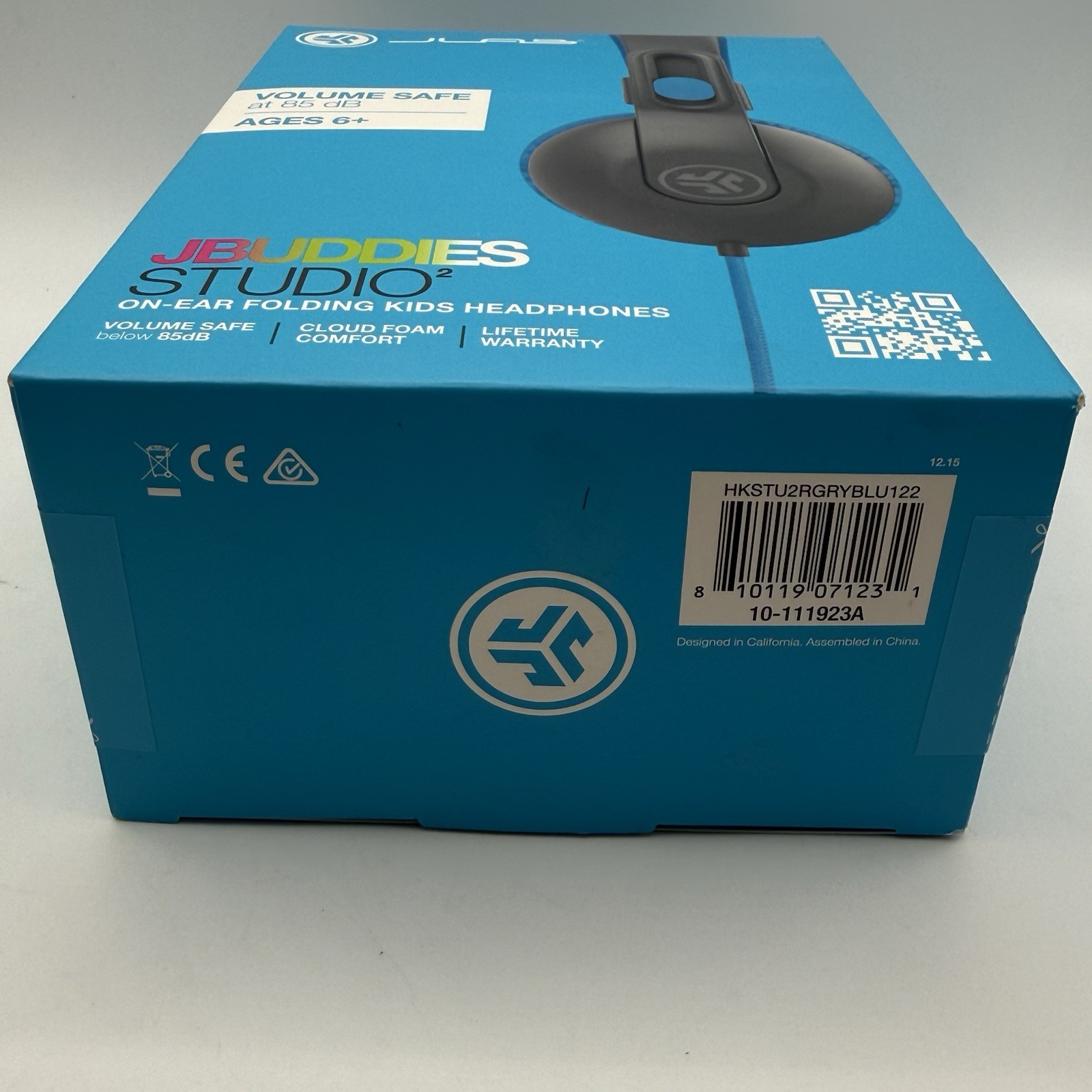 JLab JBuddies Studio 2 Kids Headphones Volume Safe 85dB Blue New In Box
