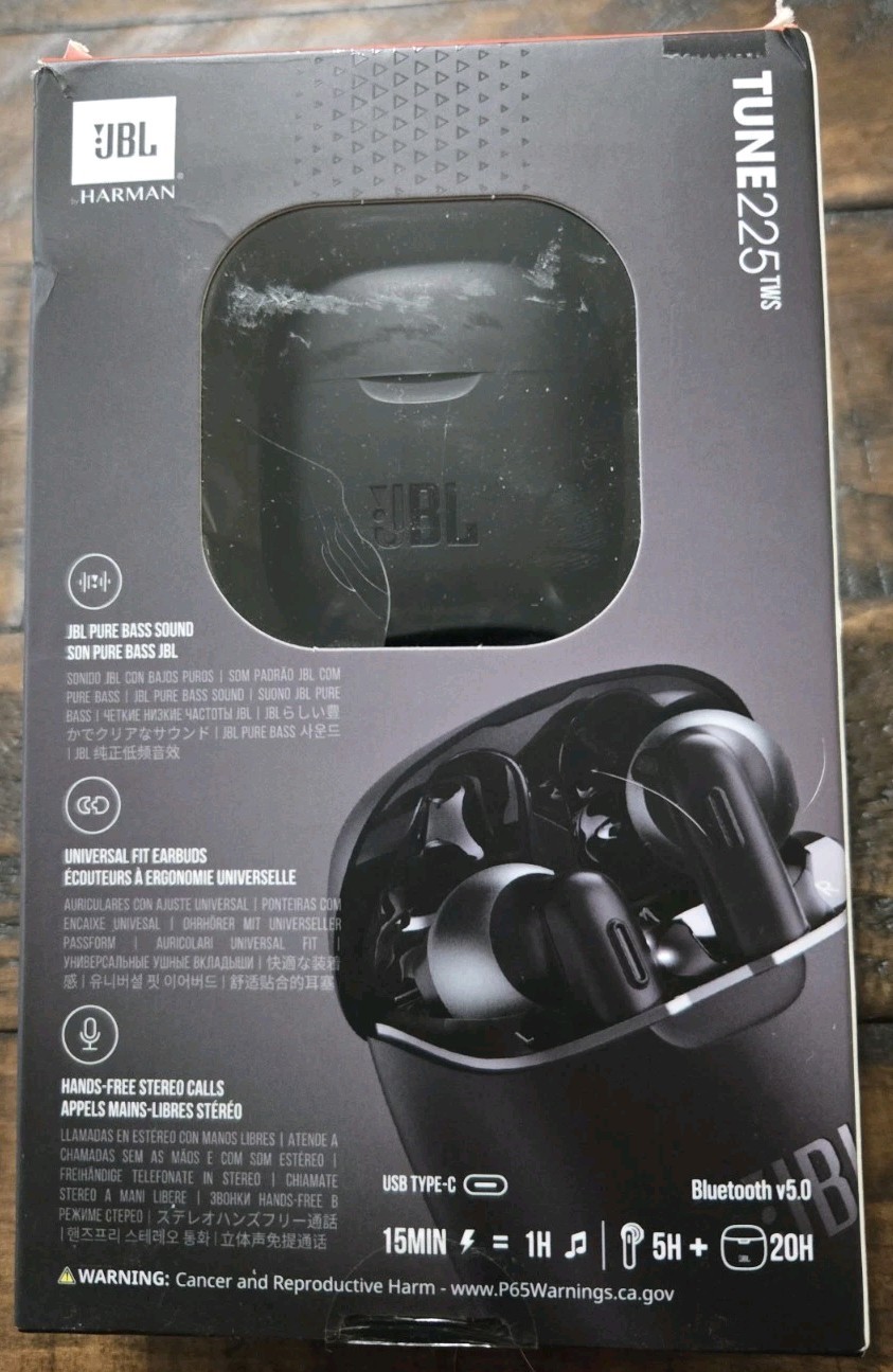 JBL Tune 225 TWS In-Ear Earphones – True wireless headphones Black