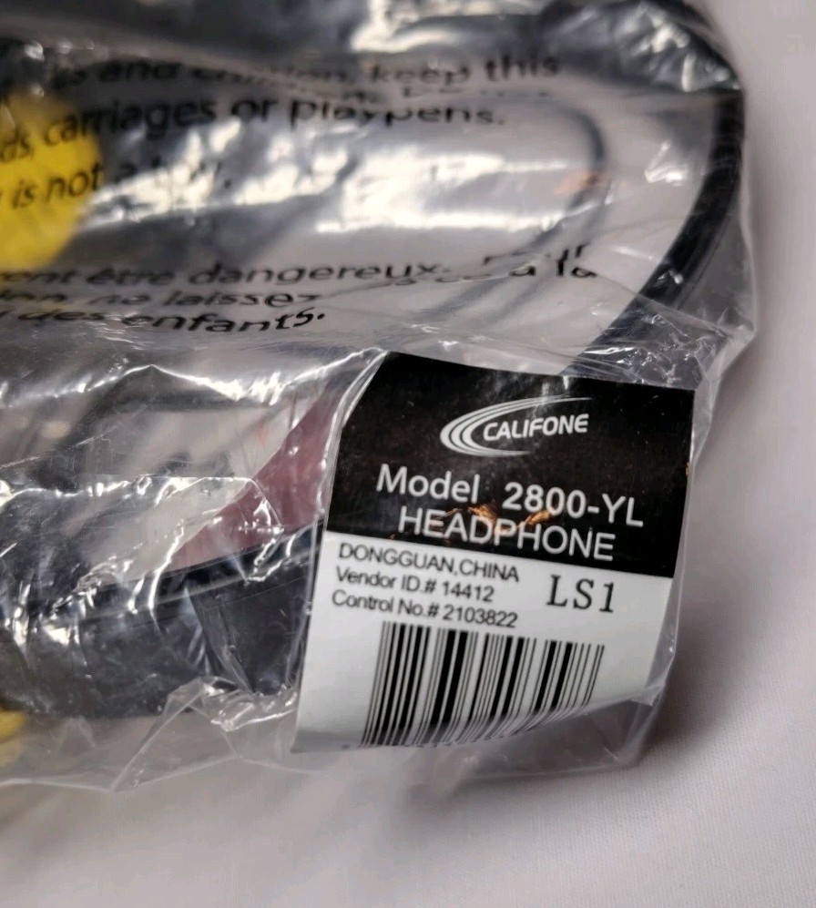 Lot of 3 Califone Listening First Stereo Headphones Yellow 2800YL