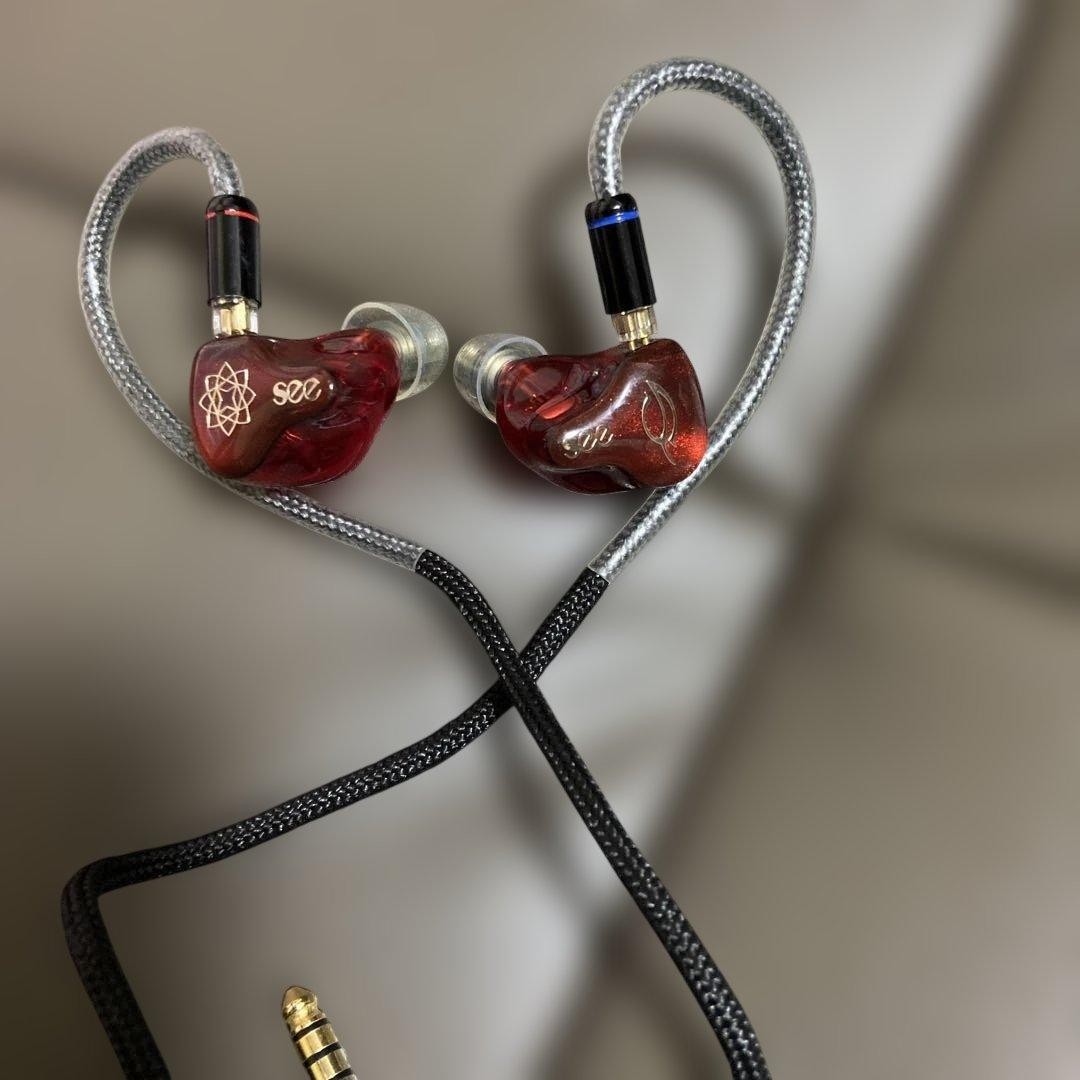 See Audio Bravery AE EXCLUSIVE EDITION In-Ear Monitors Earphones Red w/Box