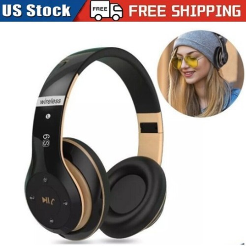 Wireless Headphones Bluetooth Noise Cancelling Stereo Earphones Over Ear Headset