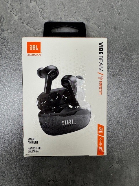 JBL Vibe Beam True Wireless In-Ear Headphones – Black