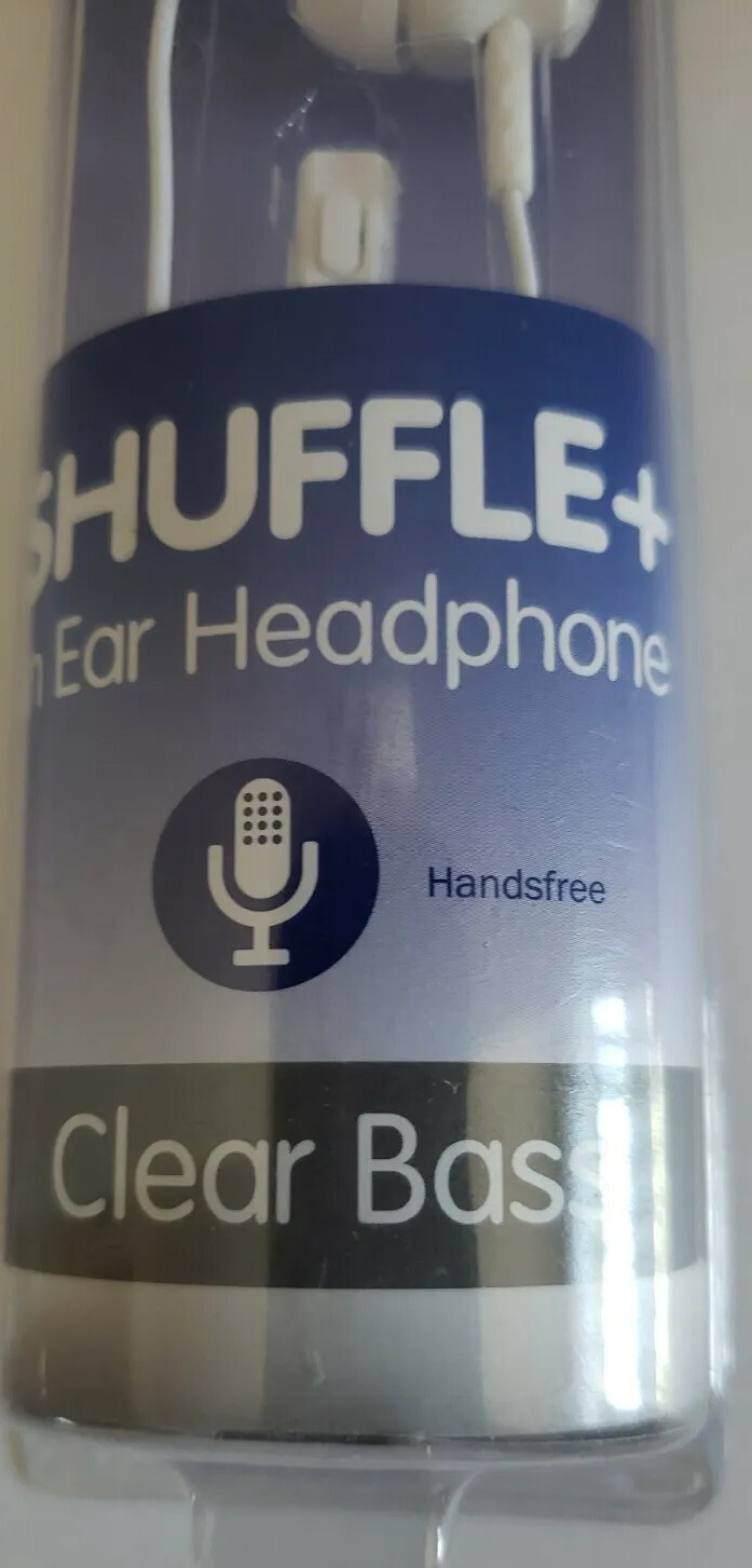 New MAGNAVOX SHUFFLE + IN EAR HEADPHONES CLEAR BASS white
