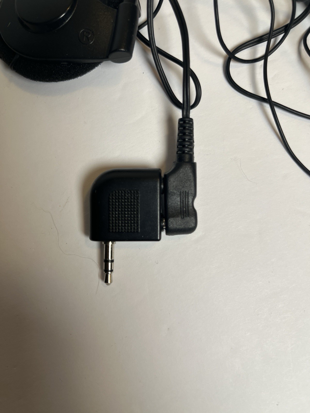 Delta On-Ear TV Headphones Black Stereo Dual 2.5mm Plug w/ 3.5mm Adapter