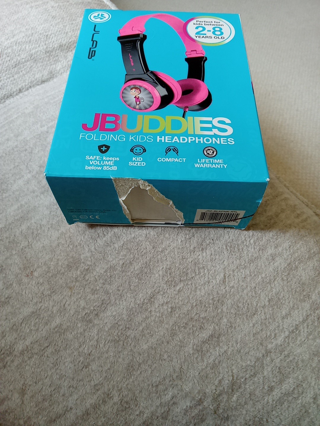 JBuddies Kids Headphones/Pink/Brand New/Open Box