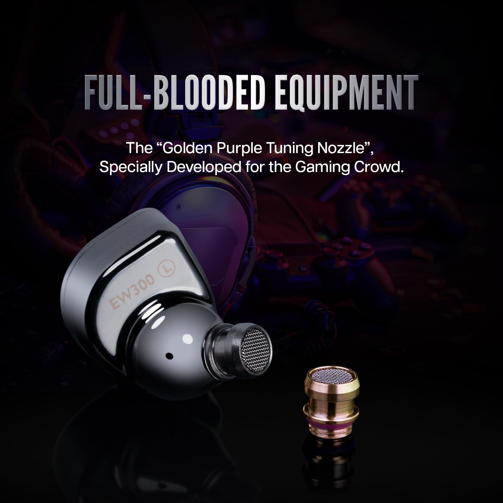 Linsoul SIMGOT EW300 1DD+1Planar+1PZT Hybrid Driver in Ear Monitor, Wired Ear…