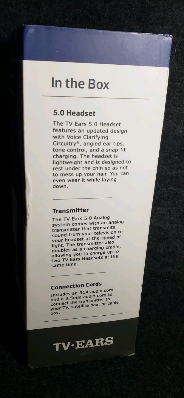TV Ears 5.0 Analog Wireless Voice Clarifying Headset System (11641) Transmitter