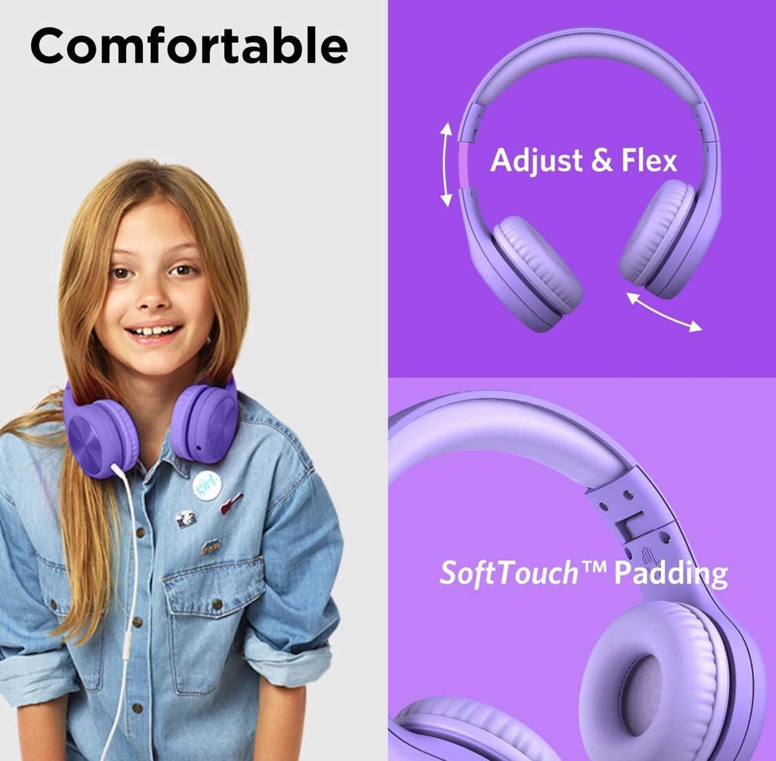 LilGadgets Headphones Purple LGCR-05