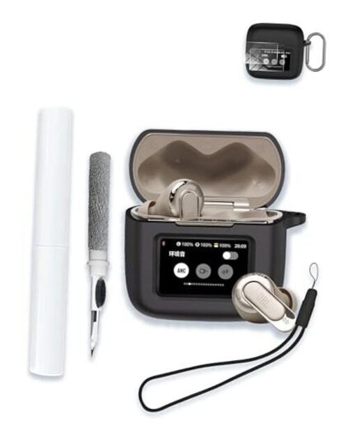 Case for JBL Tour Pro 3 – True Wireless Noise Cancelling Earbuds, Soft BLACK