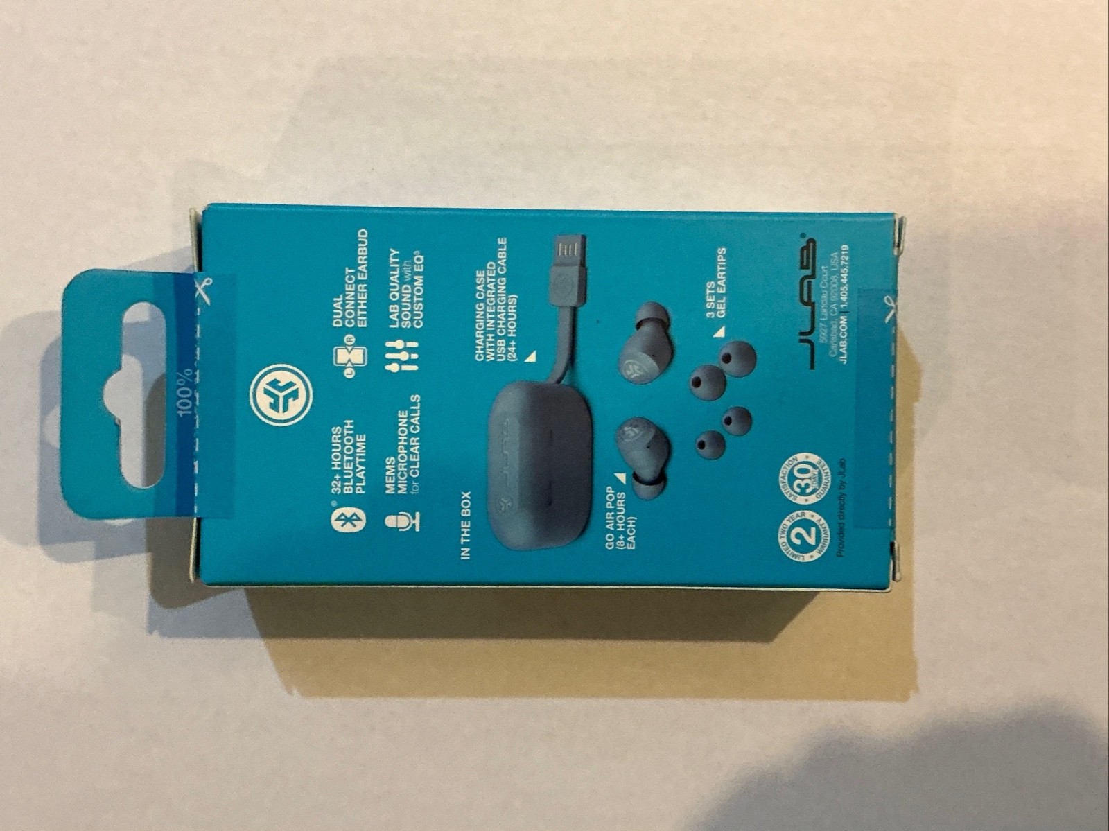 JLab EBGAIRPOPRSLT124 GO Air POP True Wireless In-Ear Headphones – Slate