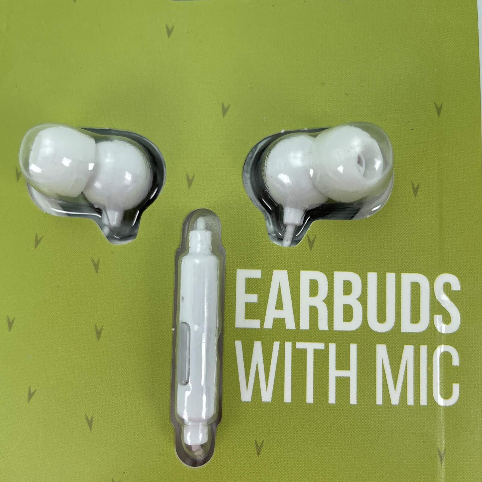 Gabba Goods Pug Dog Earbuds Headphones with Mic, White Cable NEW Sealed