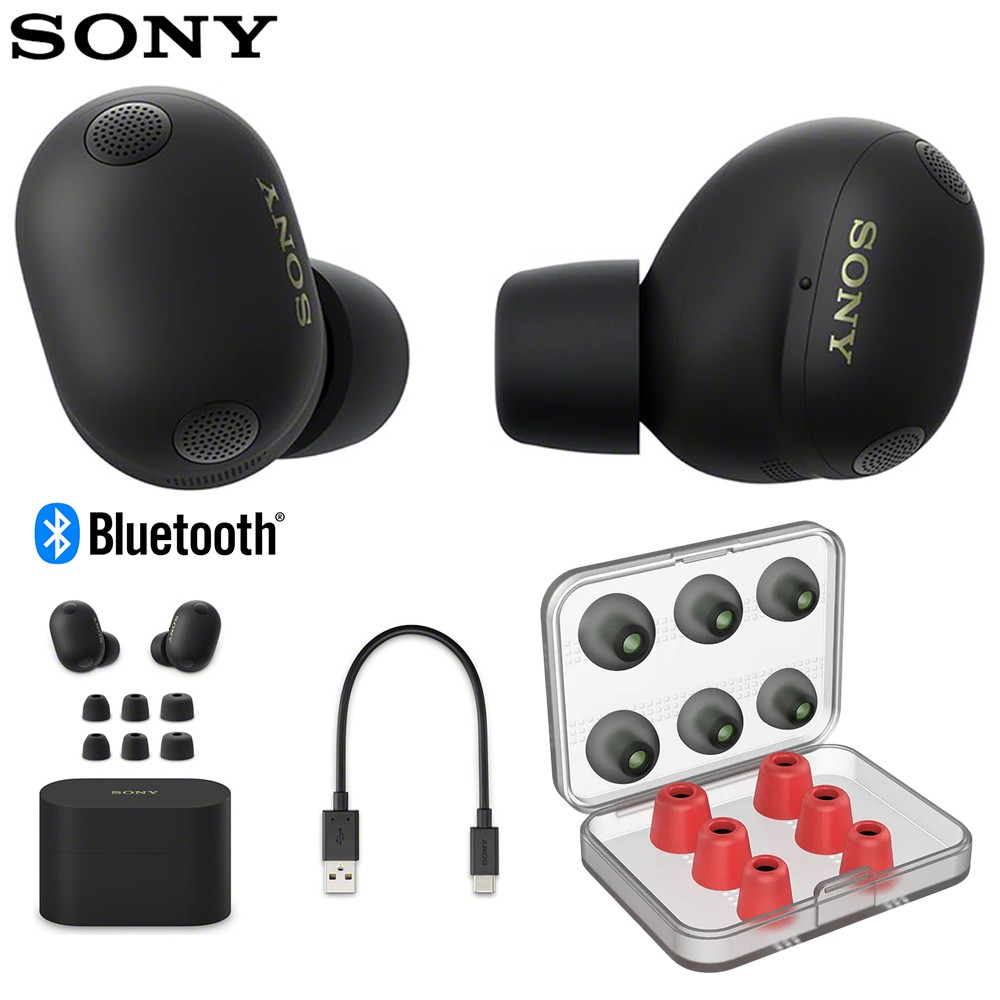 Sony WF-1000XM6/B Truly Wireless Noise Cancelling Earbuds + Extra Tips Bundle