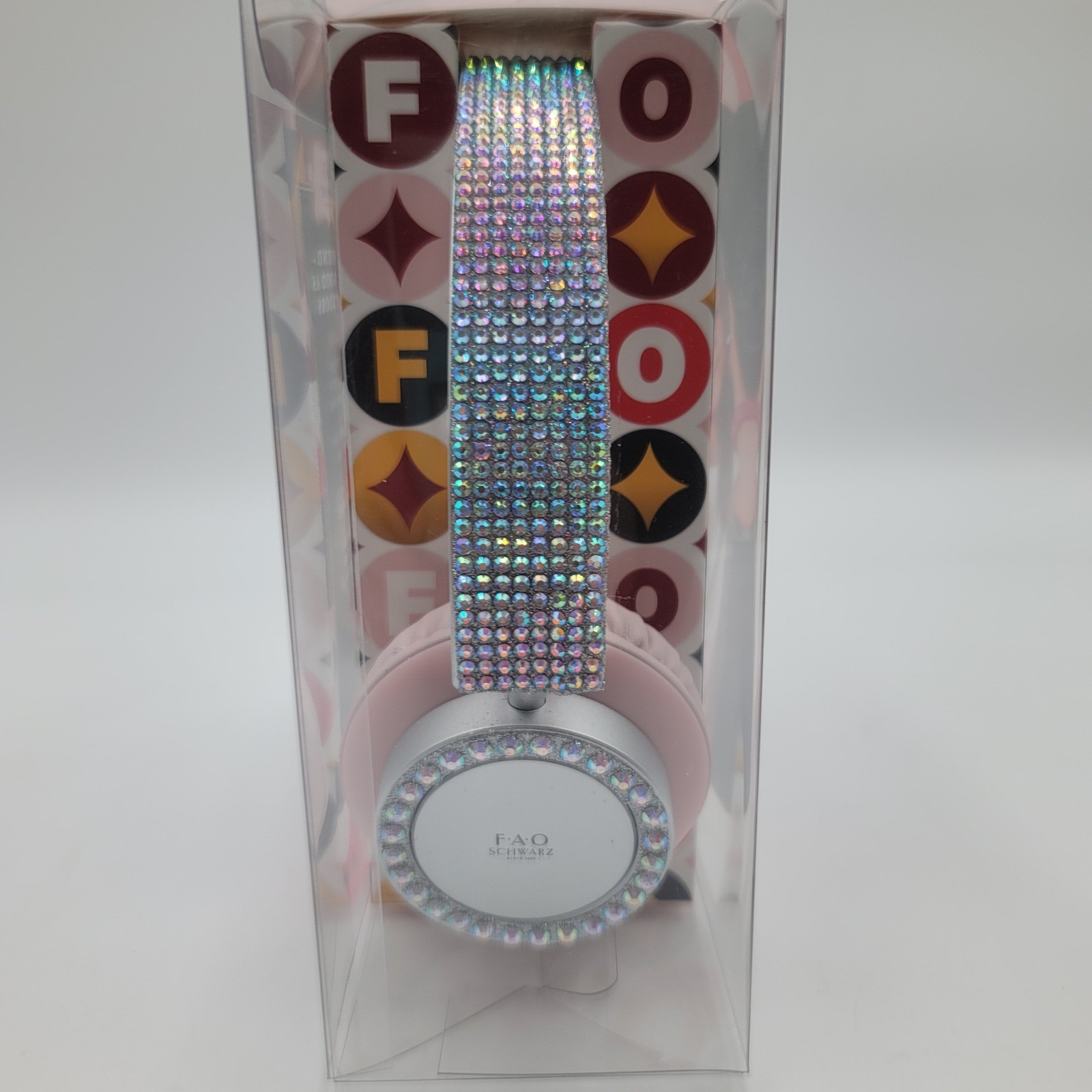 FAO Schwarz Bling Tunes Kids Bluetooth Headphones Pink Rhinestone Girls
