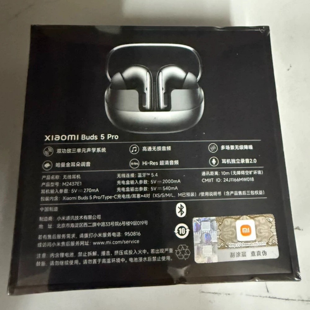 Original Xiaomi Buds 5 Pro True Wireless Bluetooth Earbuds W/Noise Cancellation