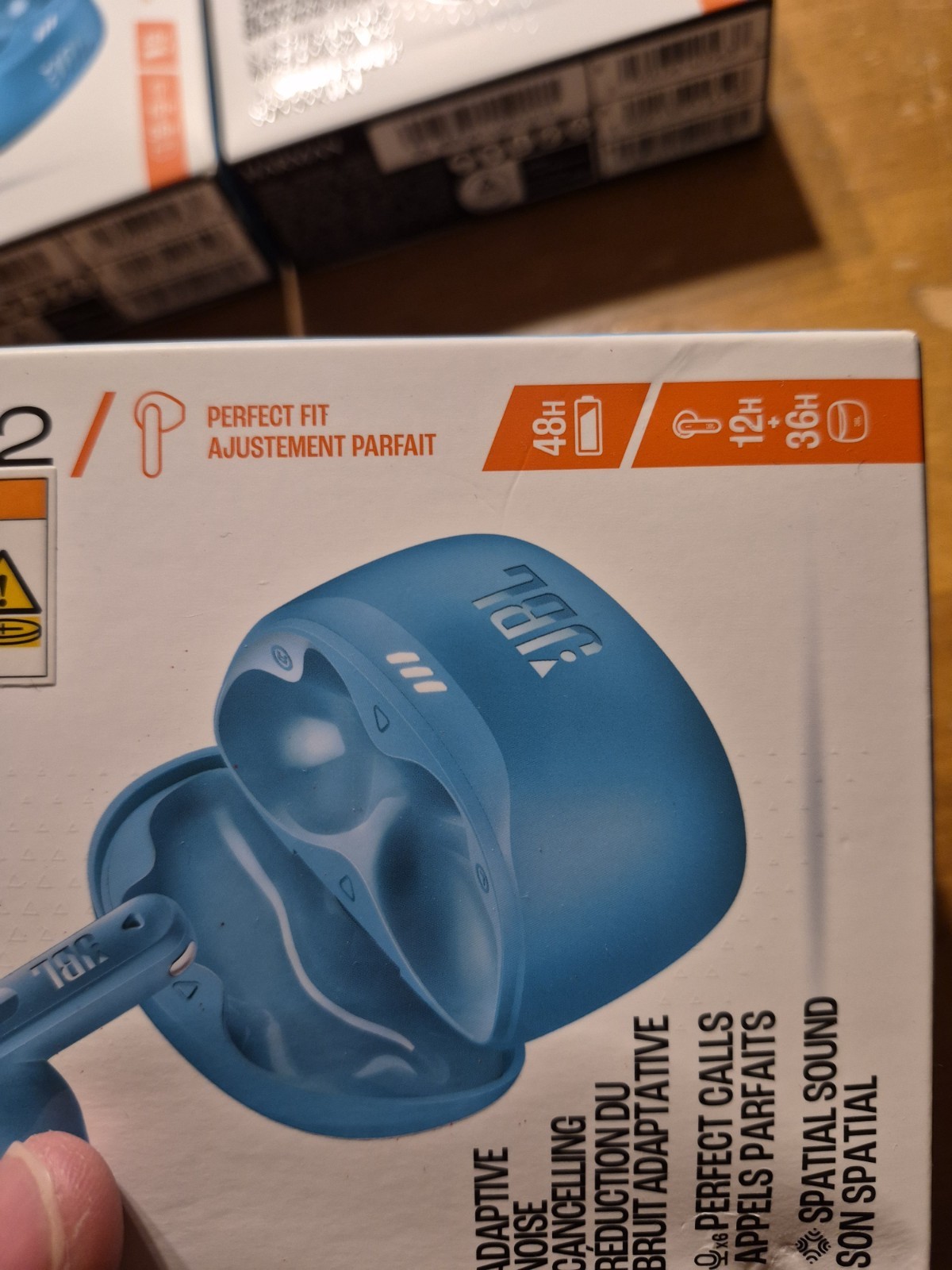 JBL Turquoise Tune Flex 2 Earbuds Perfect Fit Adaptive Noise Cancelling
