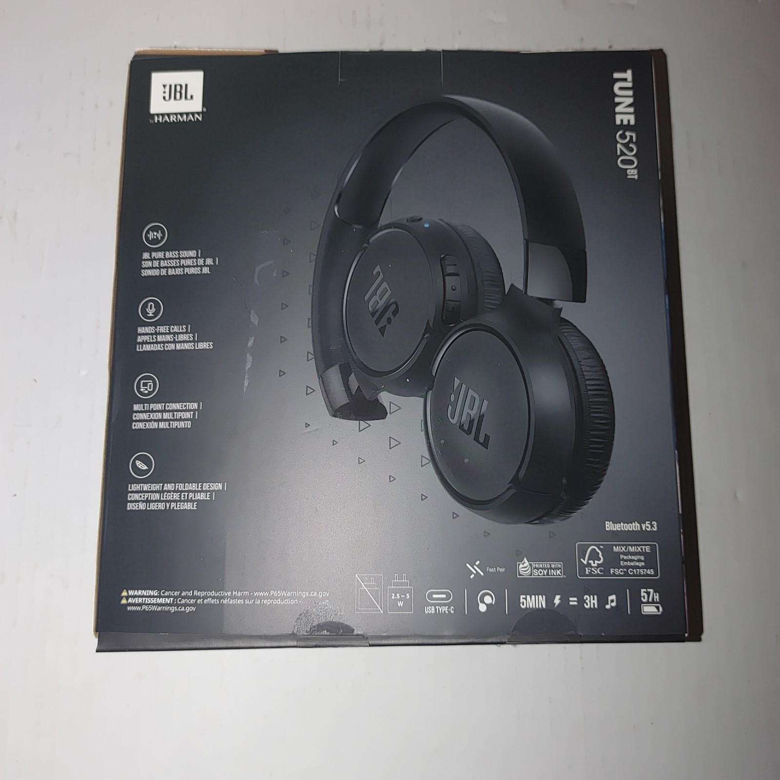 JBL Tune 520BT Wireless Bluetooth Headphones (New)