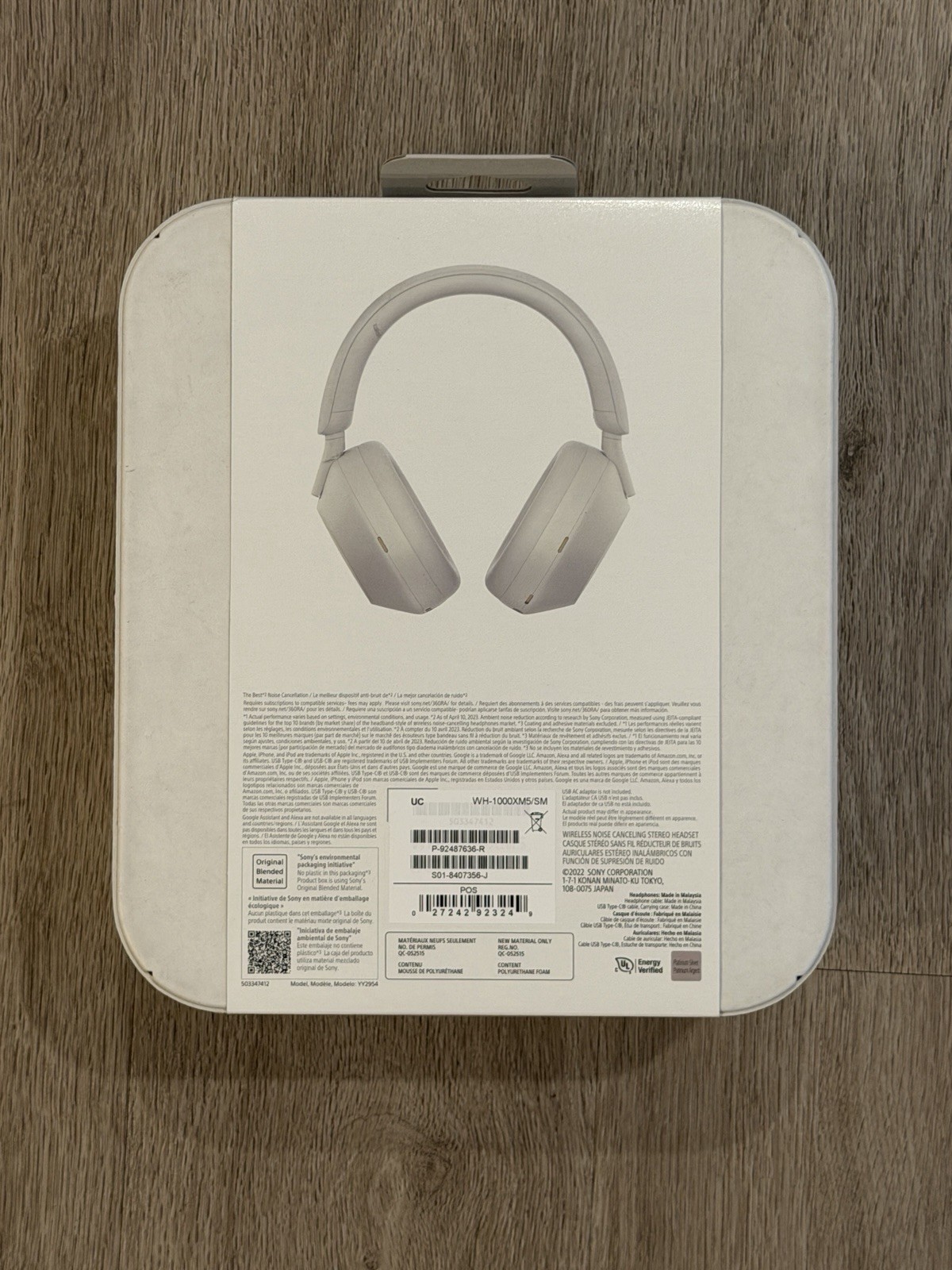 Sony WH-1000XM5 Wireless Noise Canceling Headphones – Silver – New
