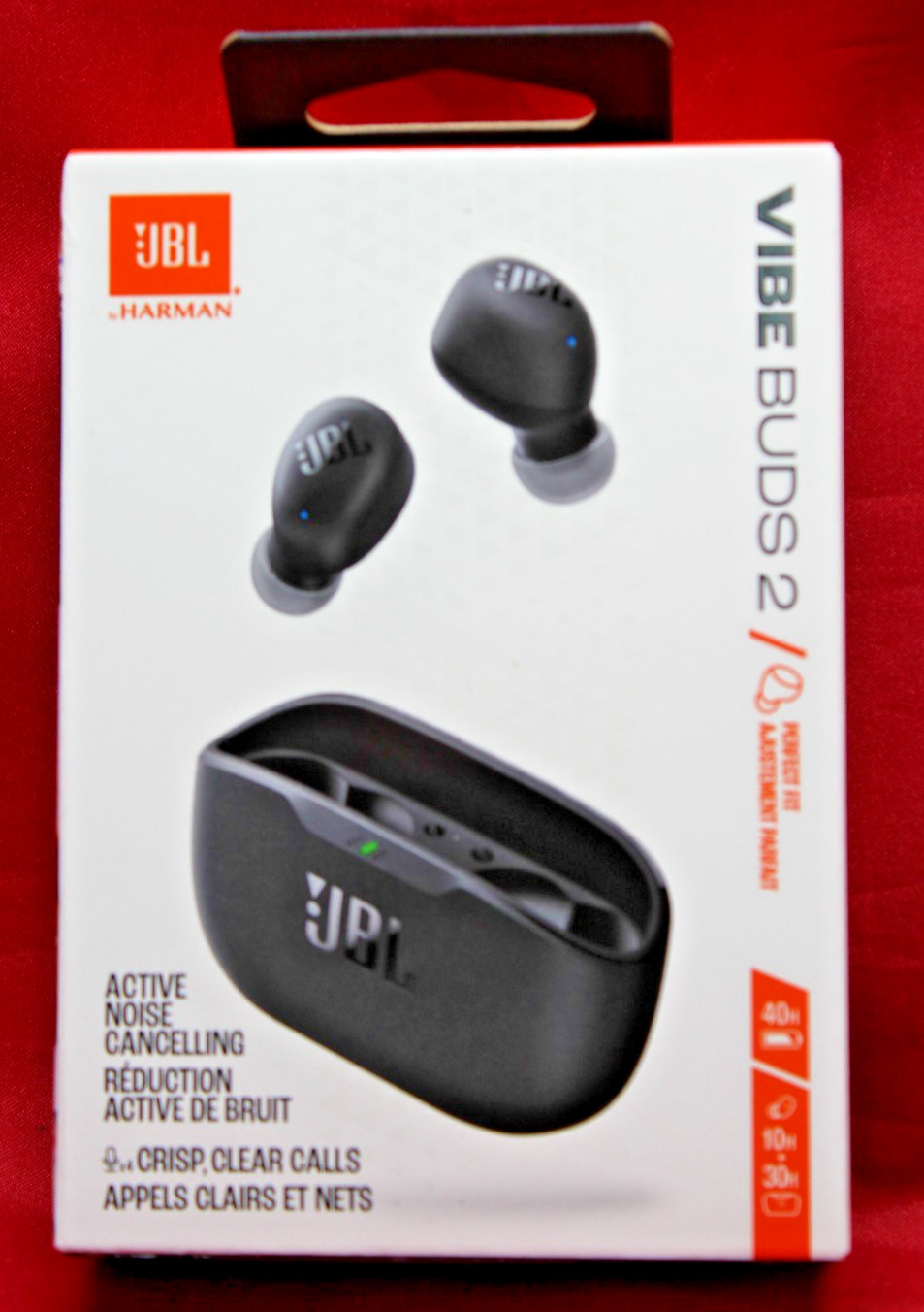 JBL Vibe Buds 2 True Wireless Noise Cancelling Bluetooth Earbuds Black