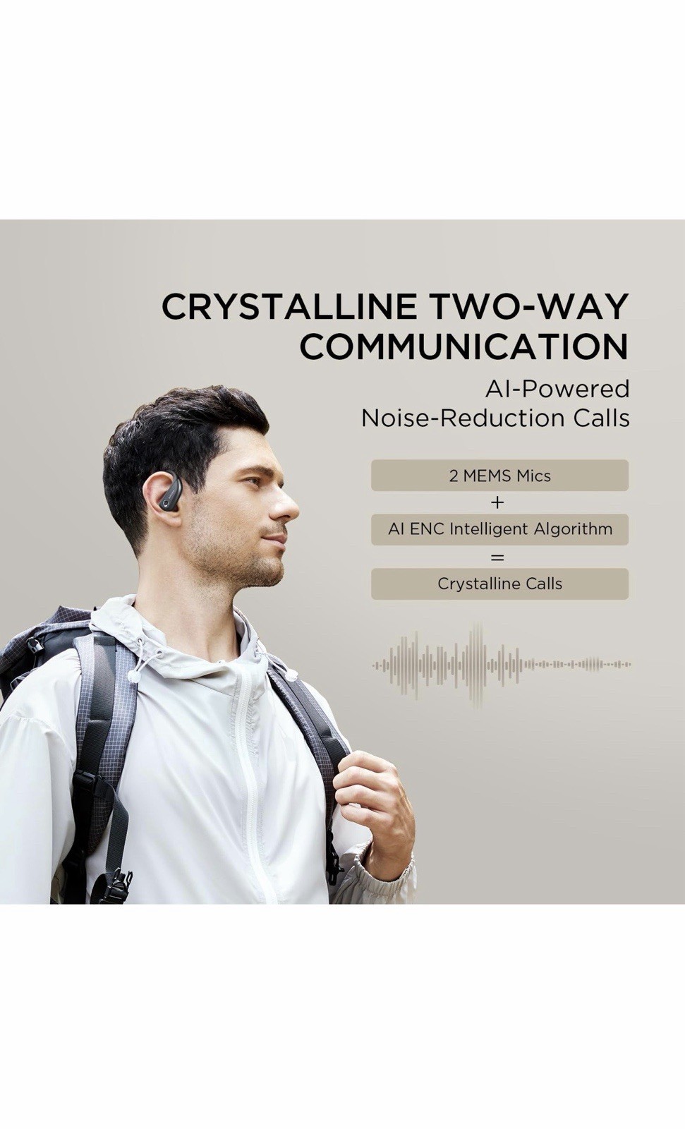 1MORE S50 Fit Open-back In-Ear Headphones, Wireless Bluetooth 5.3, 4 microphones