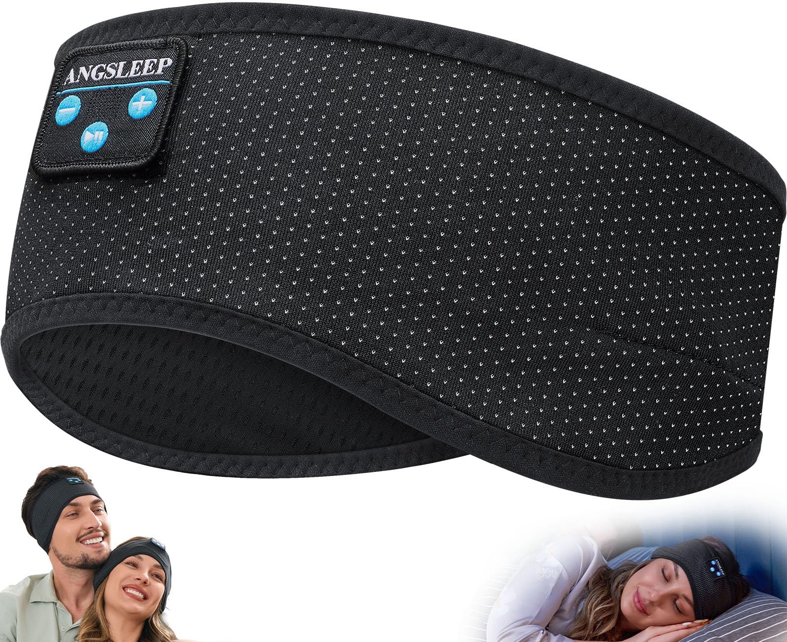 Sleep Headphones Bluetooth Headband Wireless Wired Playback 2in1 Thin Speakers
