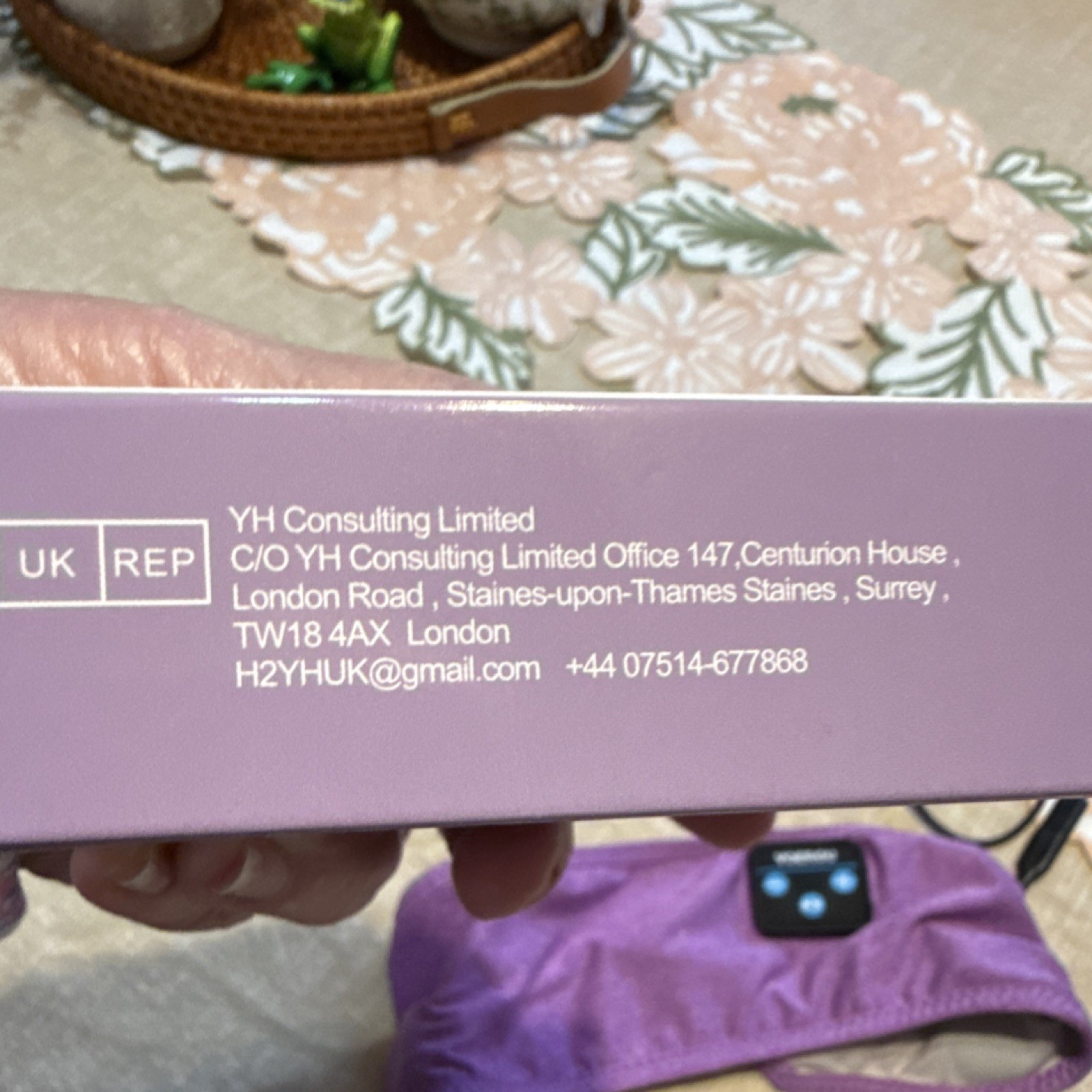 VOEROU Bluetooth Sleep Headphones Adjustable Headband Purple Wireless