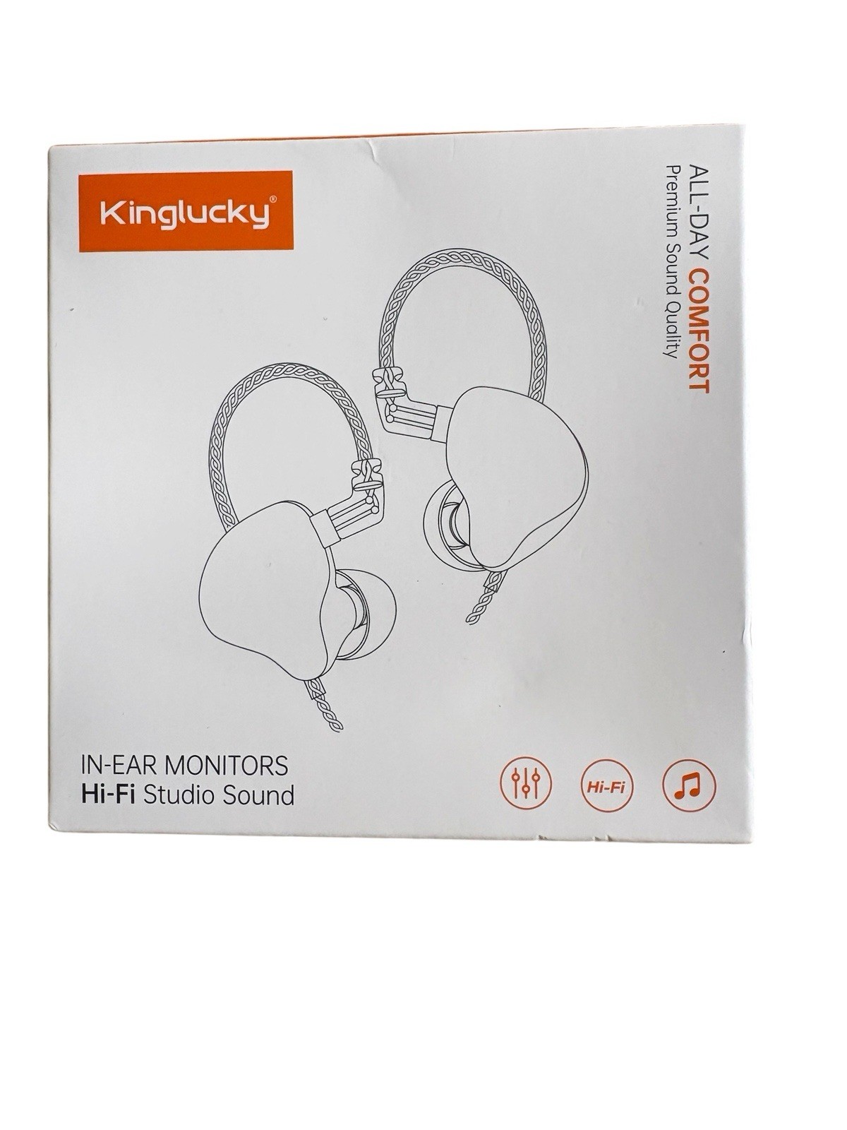 King Lucky Clip-On Open Ear Earbuds Wireless Bluetooth Headphones 45H Mic Black